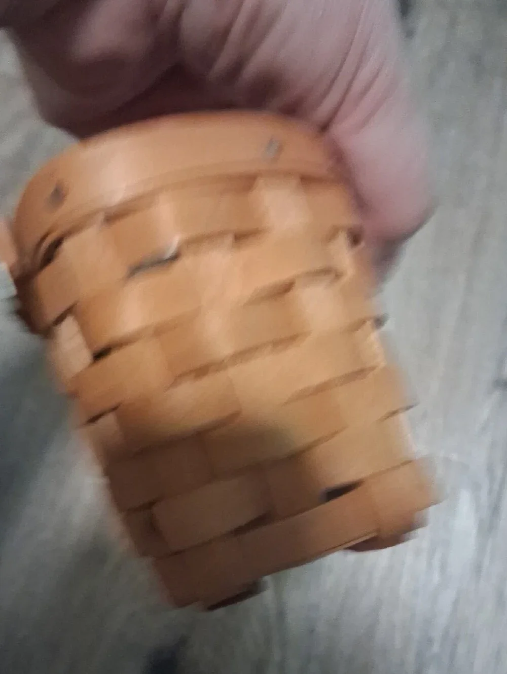 Longaberger Tan Woven Wall Basket